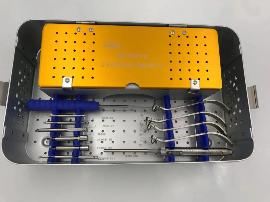 Jinlu Medical Surgical Equipment Orthopedic Instrument 2.5/2.7 Multi-Axial Locking Plates Instrument Kit Tools Kit Bone Fracture Instruments