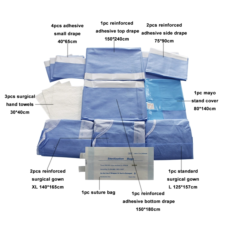 General Surgery Sterile Disposable Universal Surgical Drapes Pack Universal Pack