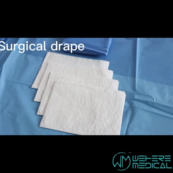 Fenstrated Surgical Drape with Hole and Adhesive