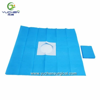 SMS Non Woven Medical Surgical Drape with Customized Size Hole Cut